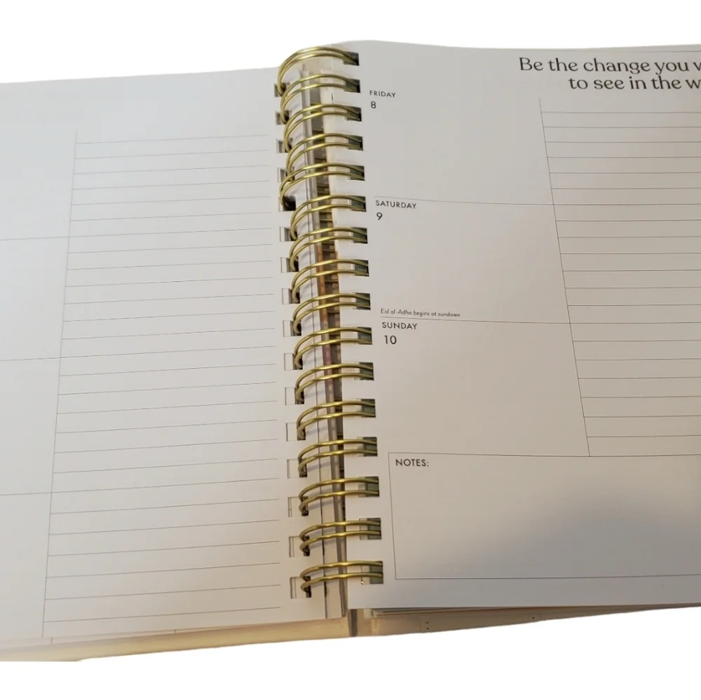 Eccolo 18 Month Weekly/Monthly Planner Spiral Bound Hardcover New
